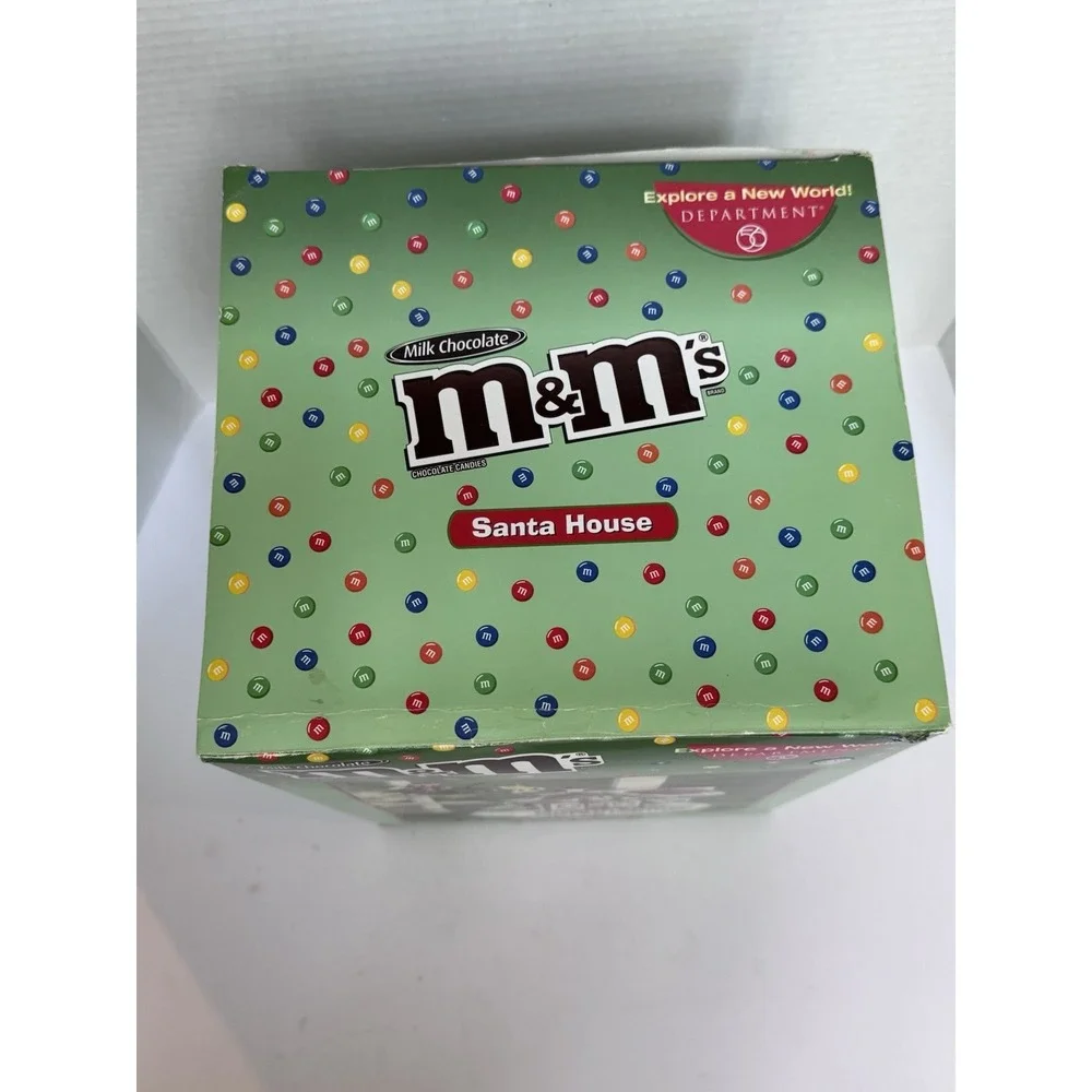 *VERY RARE!* NEW IN BOX! Department 56 - M&M's‎ Lighted Santa House! Impossible